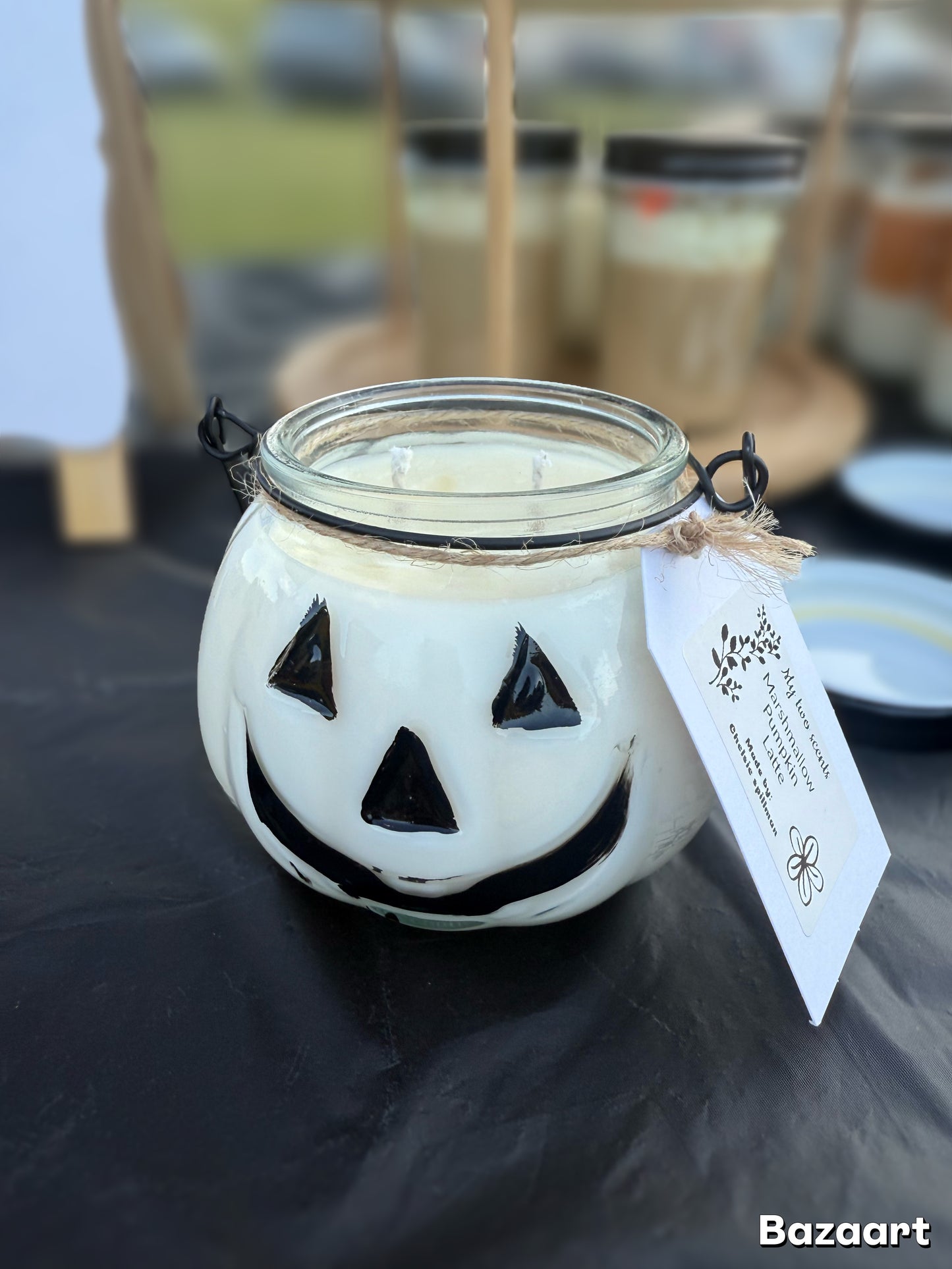 Marshmallow pumpkin latte candle
