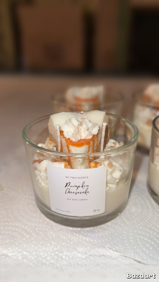 Pumpkin cheesecake candle